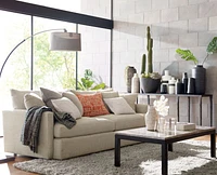 Dexter Arc Floor Lamp with Grey Shade