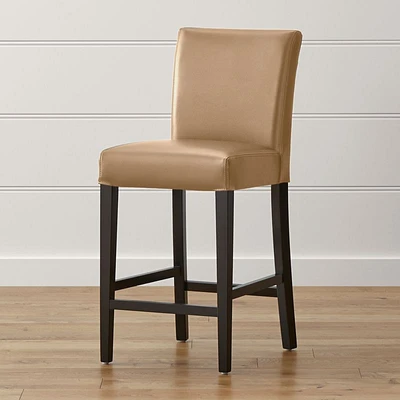 Lowe Café Latte Leather Counter Stool
