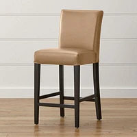 Lowe Café Latte Leather Counter Stool