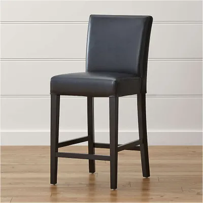 Lowe Onyx Leather Counter Stool