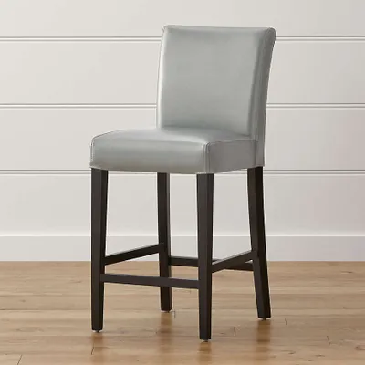 Lowe Pewter Leather Counter Stool