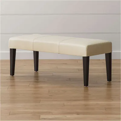 Lowe Leather Backless Bench