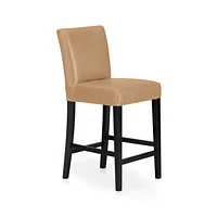 Lowe Café Latte Leather Counter Stool