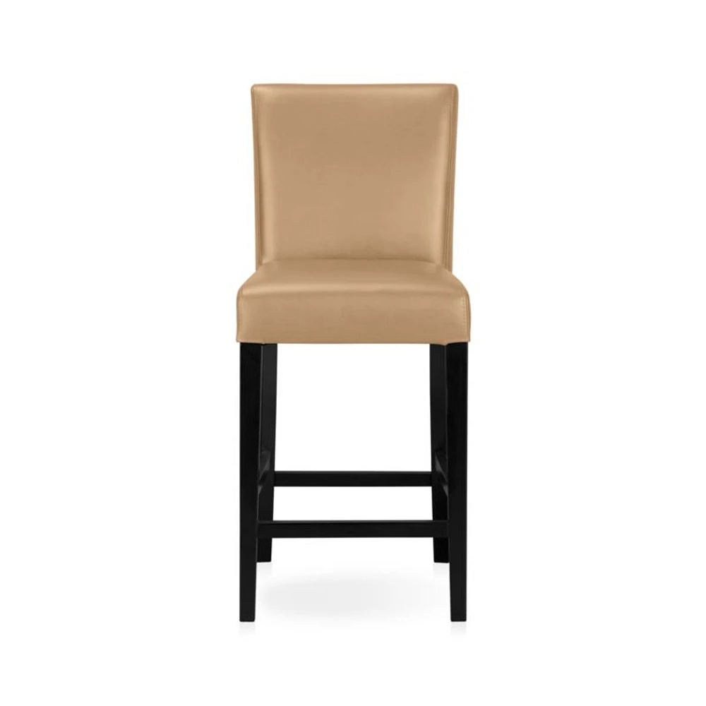 Lowe Café Latte Leather Counter Stool