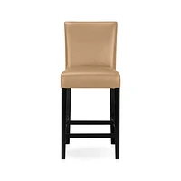 Lowe Café Latte Leather Counter Stool
