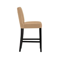 Lowe Café Latte Leather Counter Stool
