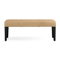 Lowe Café Latte Leather Backless Bench