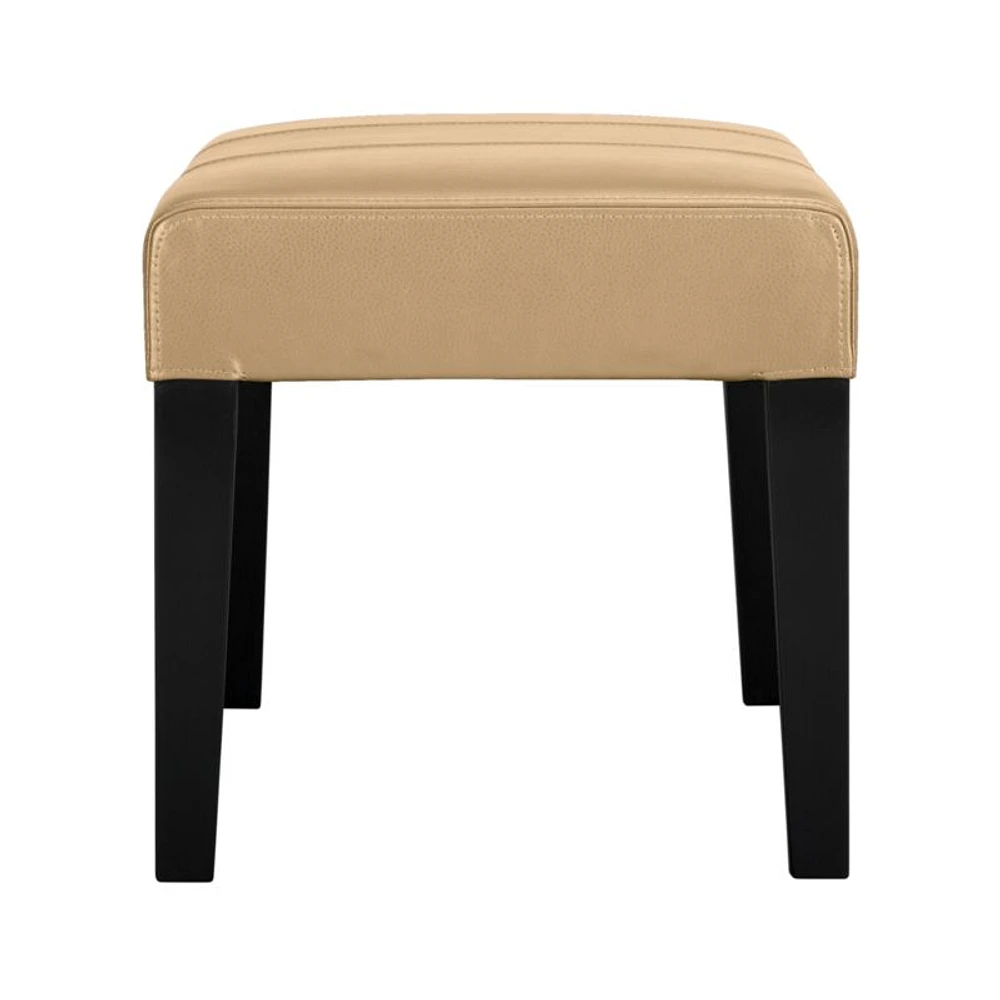 Lowe Café Latte Leather Backless Bench