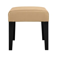 Lowe Café Latte Leather Backless Bench