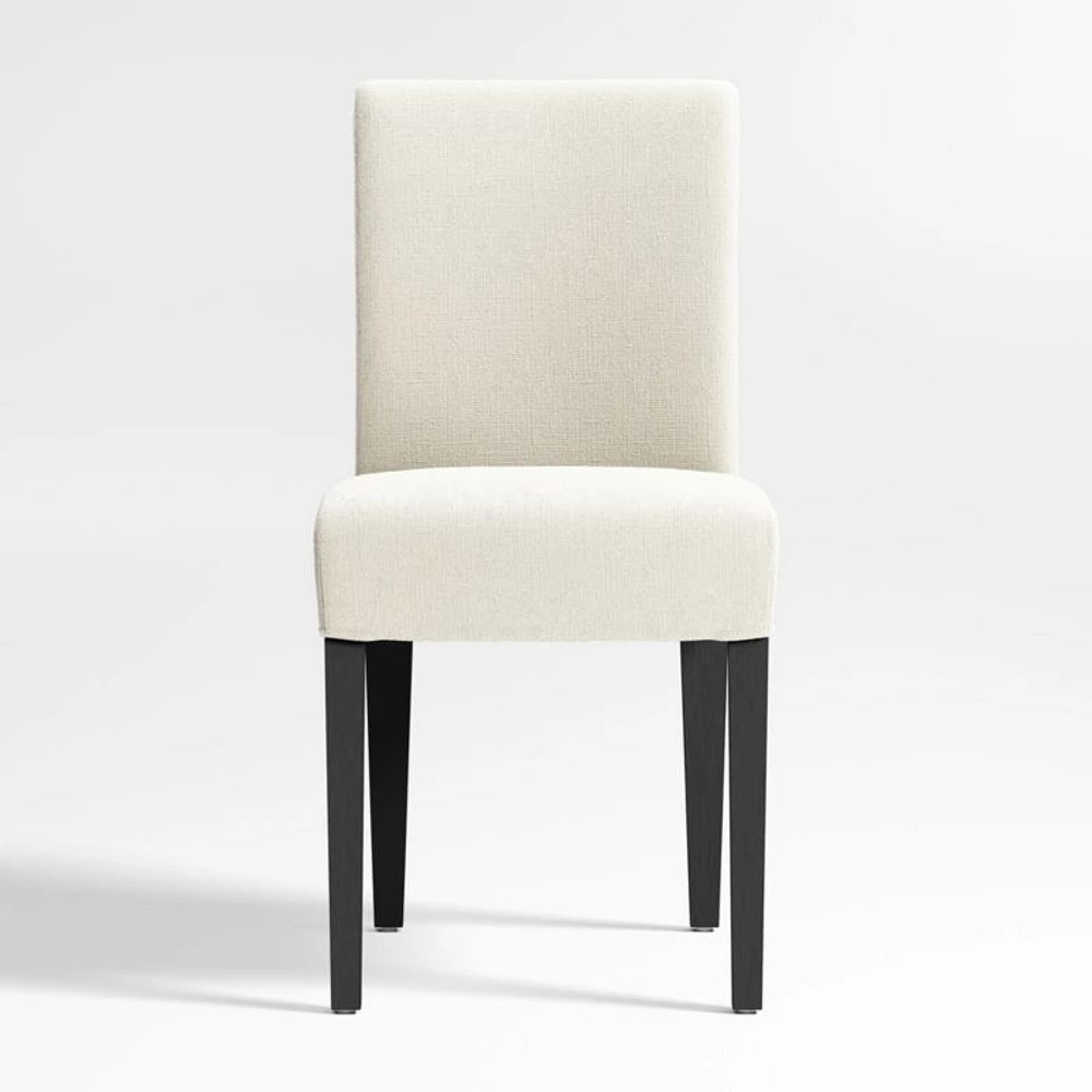 Lowe Ivory Upholstered Dining Chair with Ebony Wood Legs