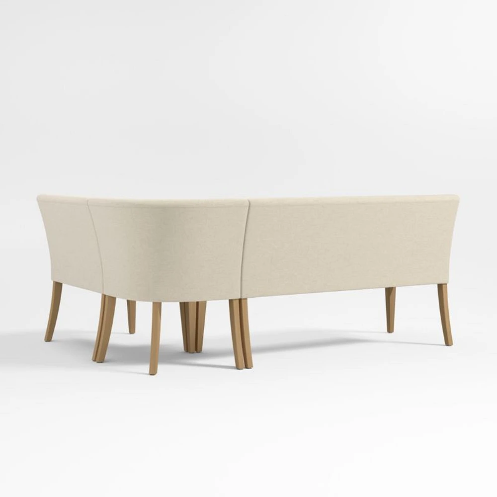 Lowe Ivory Single L-Shaped Dining Banquette