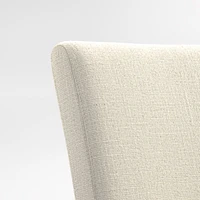 Lowe Ivory Upholstered Dining Chair with Natural Wood Legs, Set of 4