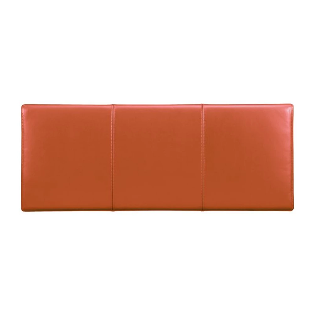 Lowe Persimmon Leather Backless Bench