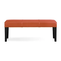 Lowe Persimmon Leather Backless Bench
