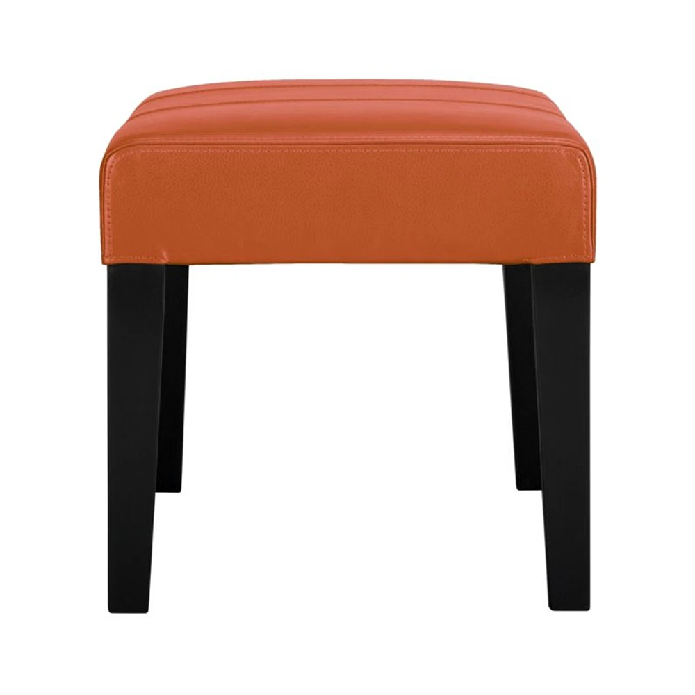 Lowe Persimmon Leather Backless Bench