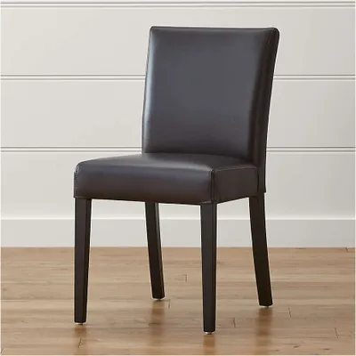 Lowe Chocolate Leather Dining Chair