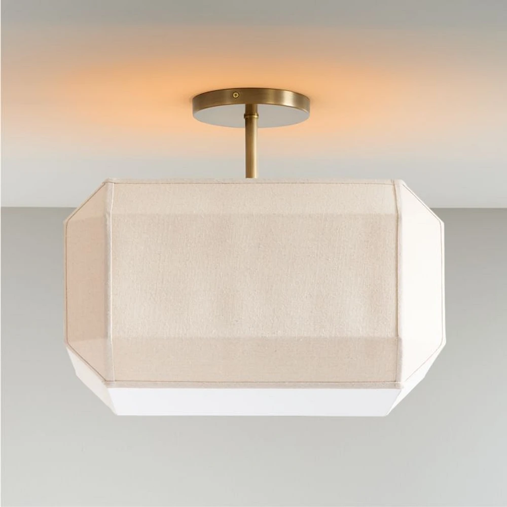 Luca Linen Box 18" Kids Semi-Flush Mount Ceiling Light