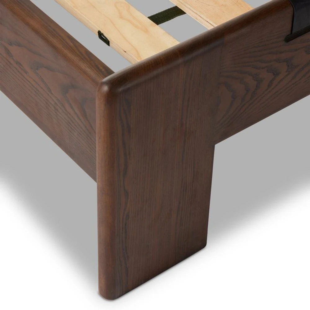Luton Terra Brown Ash Wood King Bed