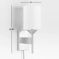 Lyre Blackened Steel Single-Light Torch Plug In Wall Sconce