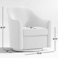 Lyric Sage Green Curved Nursery Swivel Glider Chair