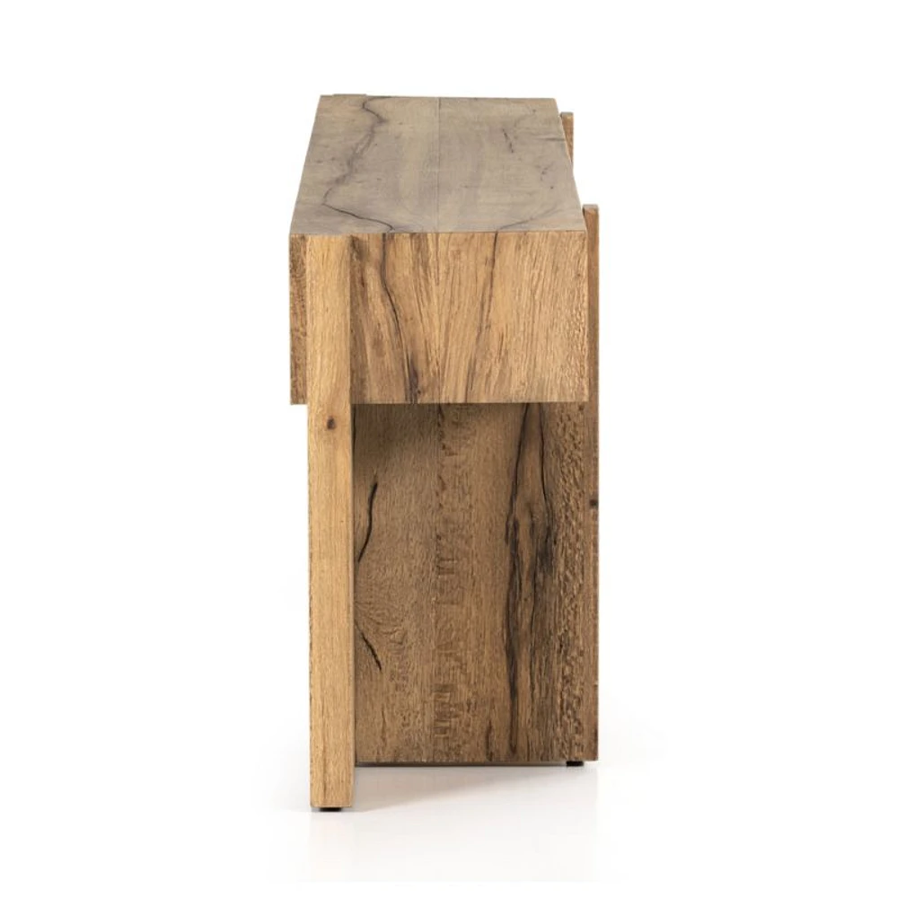 Mackinley 78.75" Rectangular Natural Oak Wood Console Table