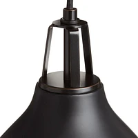 Maddox Black Bell Small Pendant Light with Black Socket