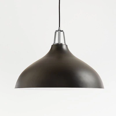 Maddox Bell Large Pendant Light with Nickel Socket