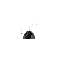 Maddox Black Faceted Small Pendant Light with Black Socket