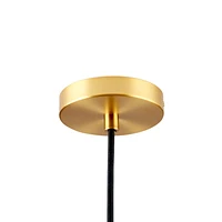 Maddox Navy Bell Small Pendant Light with Brass Socket