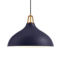 Maddox Navy Bell Small Pendant Light with Brass Socket