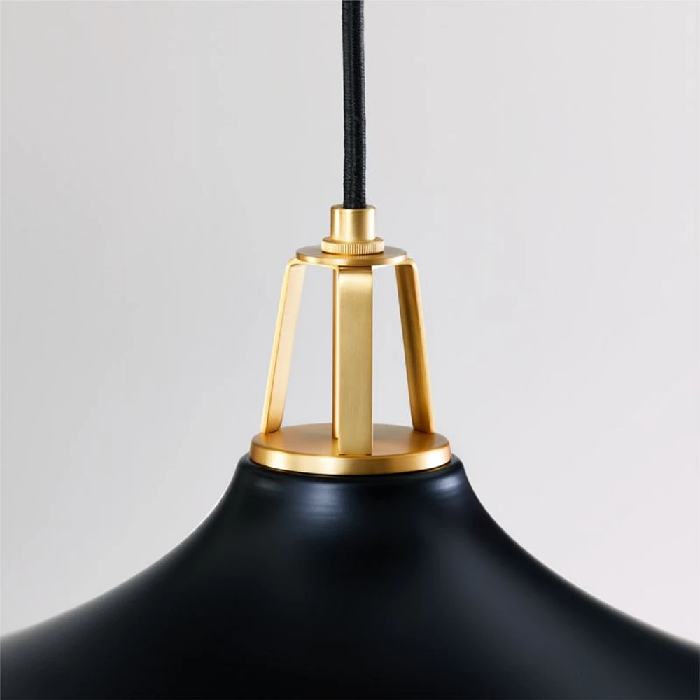 Maddox Oversized Dome Pendant Light with Brass Socket