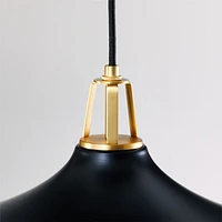 Maddox Oversized Dome Pendant Light with Brass Socket