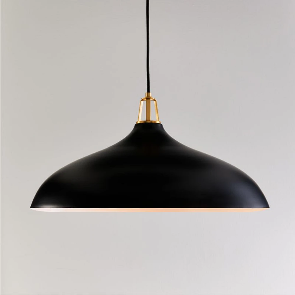 Maddox Oversized Dome Pendant Light with Brass Socket