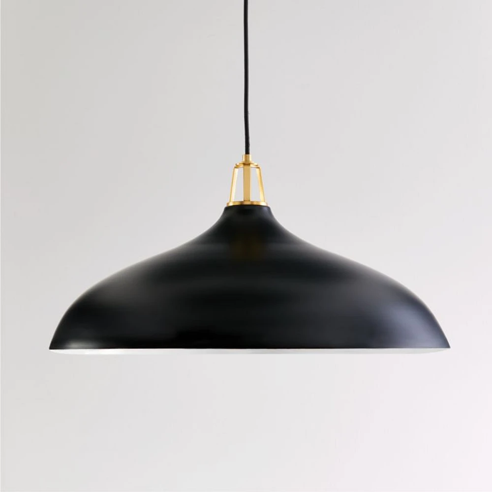 Maddox Oversized Dome Pendant Light with Brass Socket