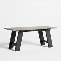 Madison 72" Concrete Desk with Ebonized Wood