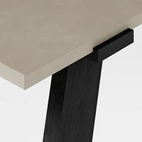 Madison 72" Concrete Desk with Ebonized Wood