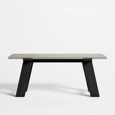 Madison 72" Concrete Desk with Ebonized Wood