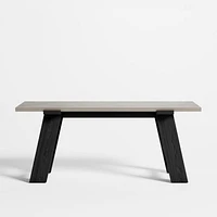 Madison 72" Concrete Desk with Ebonized Wood