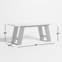 Madison 72" Glass Desk with Ebonized Wood Base