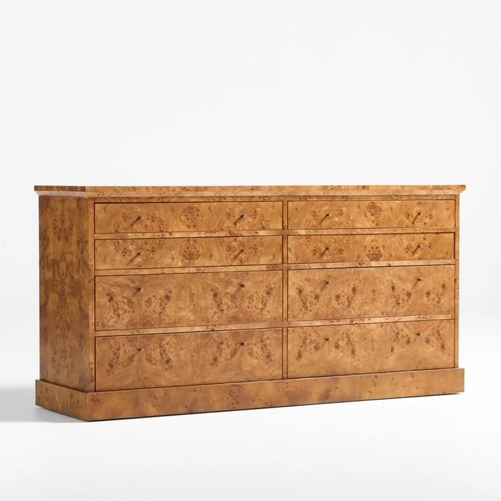 Maison Burl Wood 8-Drawer Storage Credenza