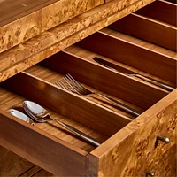 Maison Burl Wood 8-Drawer Storage Credenza