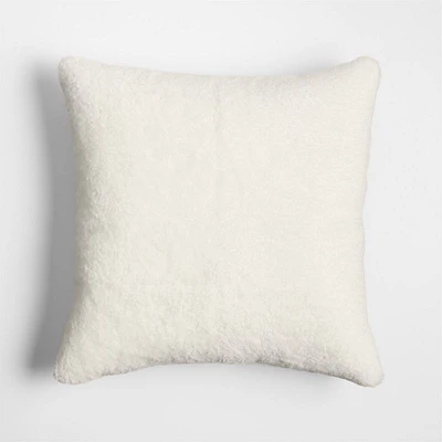 Malmo Shearling 20x20 Arctic Ivory Throw Pillow Cover