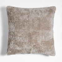 Malmo Shearling 20x20 Clay Taupe Throw Pillow Cover