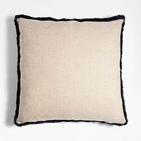 Malmo Shearling 20x20 Deep Indigo Blue Throw Pillow Cover