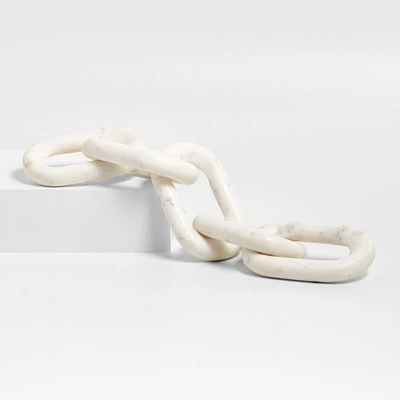 White Marble Links Decorative Chain