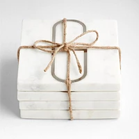 Marble "G" Monogram Coasters, Set of 4