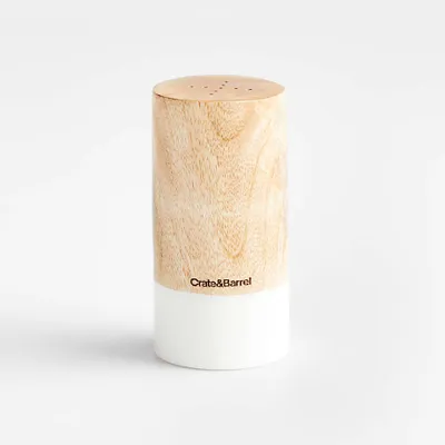 Marble and Wood Salt Shaker