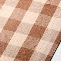 Marin 120" and Natural Buffalo Check EUROPEAN FLAX ™-Certified Linen Runner