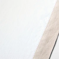Marin 120" Natural and Cream EUROPEAN FLAX ™-Certified Linen Runner with Hemstitch