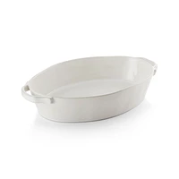 Marin 10"x13.75" White Oval Baker with Handles